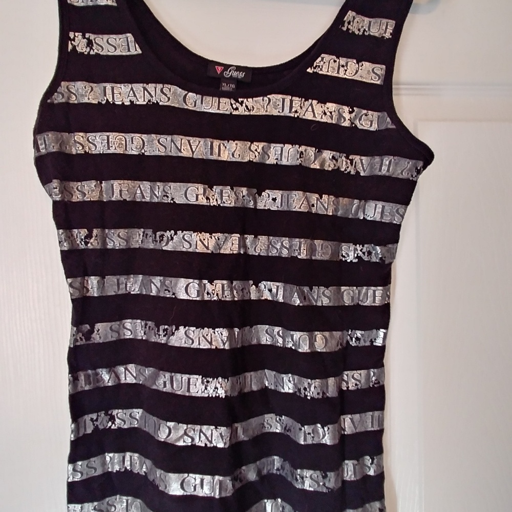 Guess Silver&Black Tank, Size XL
